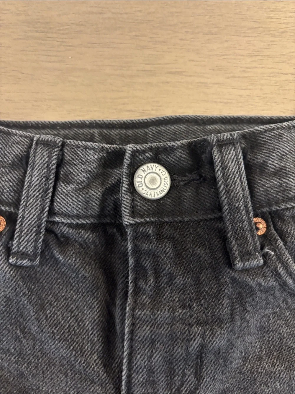 Old Navy Black Distressed Denim Kids Shorts